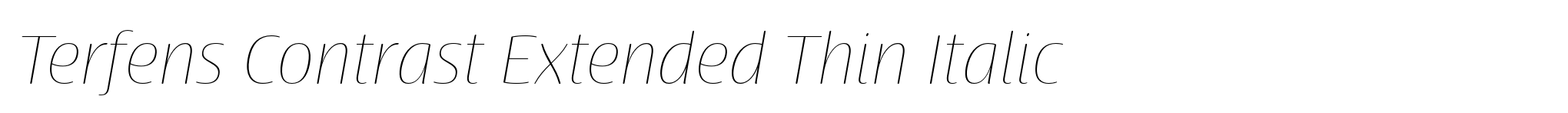 Terfens Contrast Extended Thin Italic image